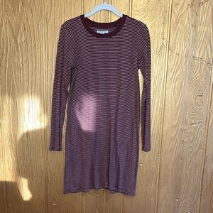 American Eagle Striped Long Sleeve Dress